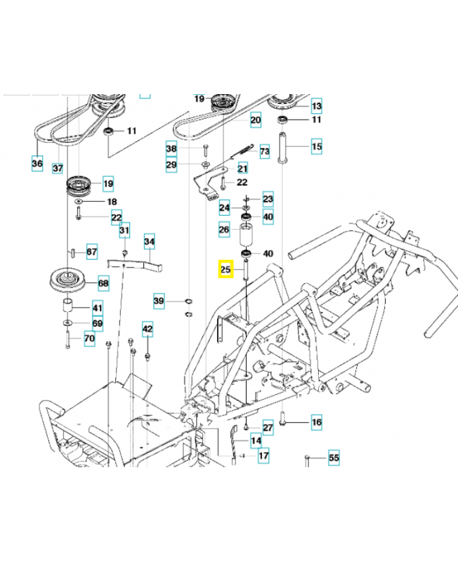 Arbre 525403701 . Pièce de rechange Husqvarna