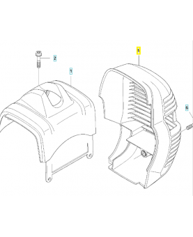 Protection du silencieux 575864801. Pièce de rechange Husqvarna