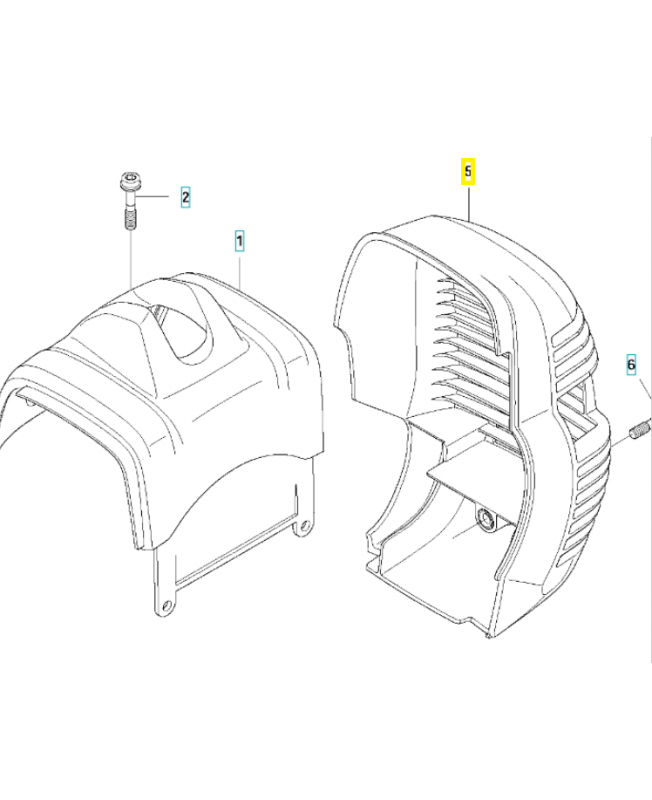 Protection du silencieux 575864801. Pièce de rechange Husqvarna