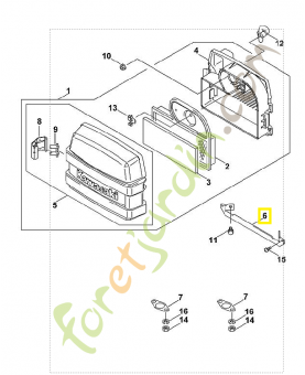 Support 0001-124-1800. Pièce de rechange Sithl / Vicking