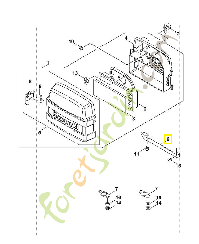 Support 0001-124-1800. Pièce de rechange Sithl / Vicking