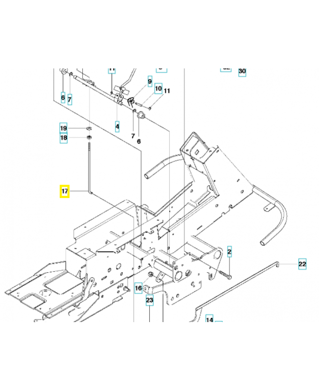 Support 506854501. Pièce de rechange Husqvarna