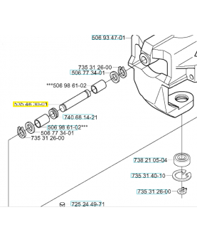 Axe 535463001. Pièce de rechange Husqvarna