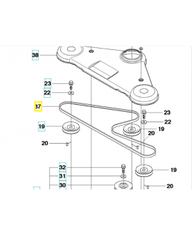 Courroie husqvarna 589533001. Pièce détachée Husqvarna