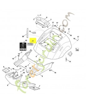 Plaque matricule rt4082  référence 6140-967-1500