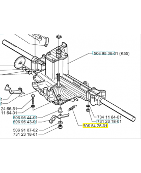 Ressort 506542501. Pièce de rechange Husqvarna