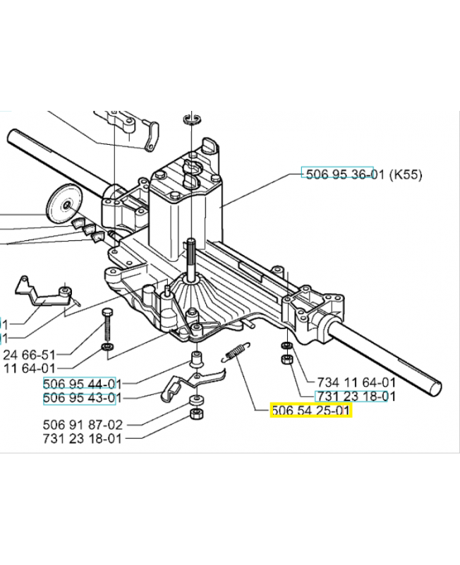 Ressort 506542501. Pièce de rechange Husqvarna