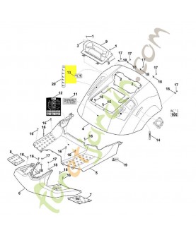 Autocollant debrayage référence 6140-967-4420