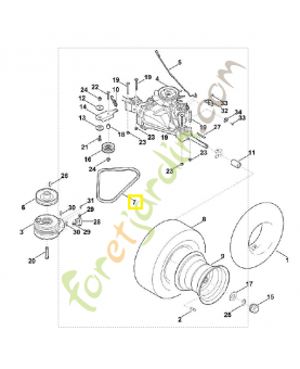 Courroie trapézoïdale 6140-704-2101. Pièce détachée Stihl / Vicking