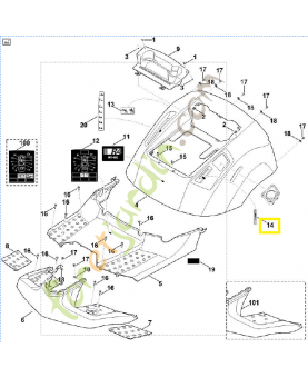 Autocollant vitesse 6140-967-4430. Pièce de rechange Sithl / Vicking