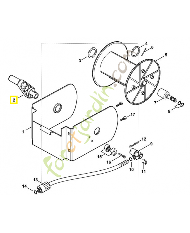 Manivelle 4900-501-1600. Pièce de rechange Sithl / Vicking