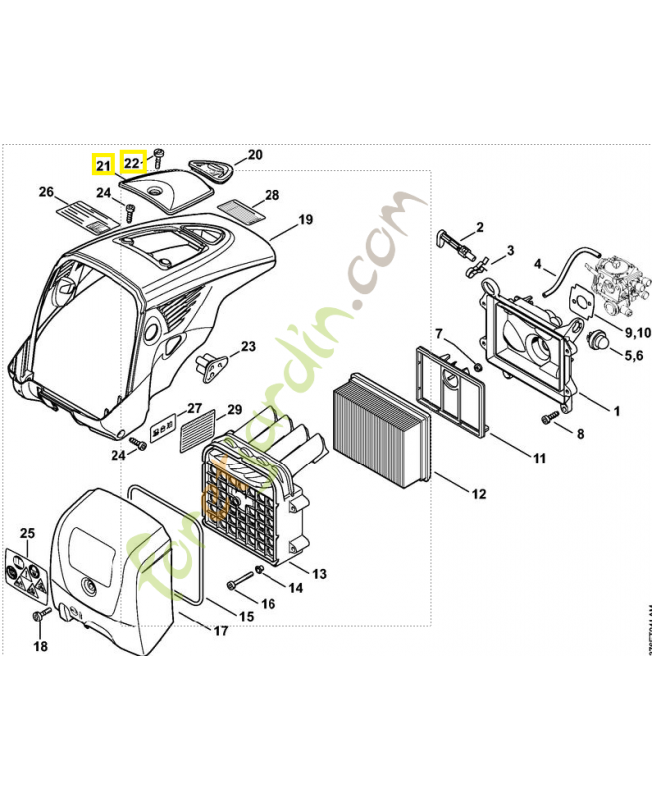Capuchon 4224-080-2200. Pièce de rechange Sithl / Vicking