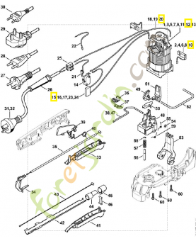 Moteur électrique 230 v/50 hz 4812-600-0253. Pièce détachée Stihl / Vicking
