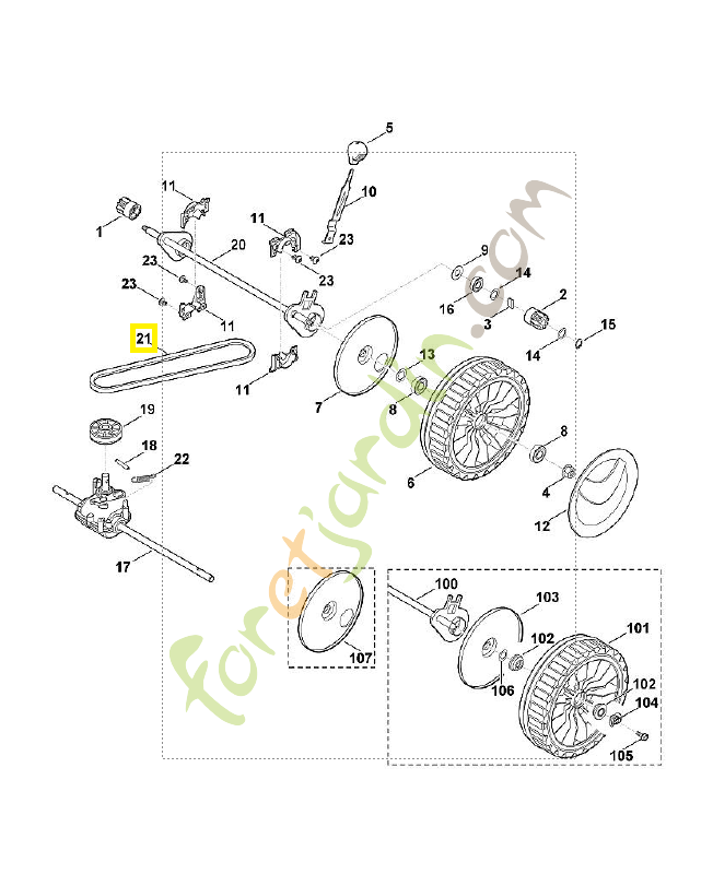 Courroie mb 6105-704-2100 stihl