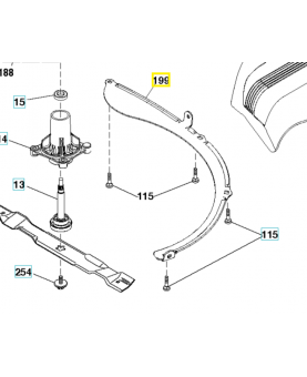 Cloison interieur carter droit 532400095 husqvarna