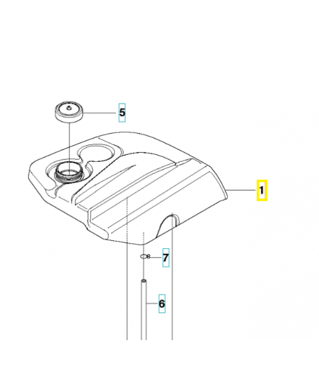 Réservoir essence 535501301. Pièce de rechange Husqvarna