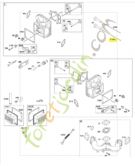 690982 Tige culbuteur 0003-000-0629. Pièce de rechange pour moteur thermique Briggs et Straton