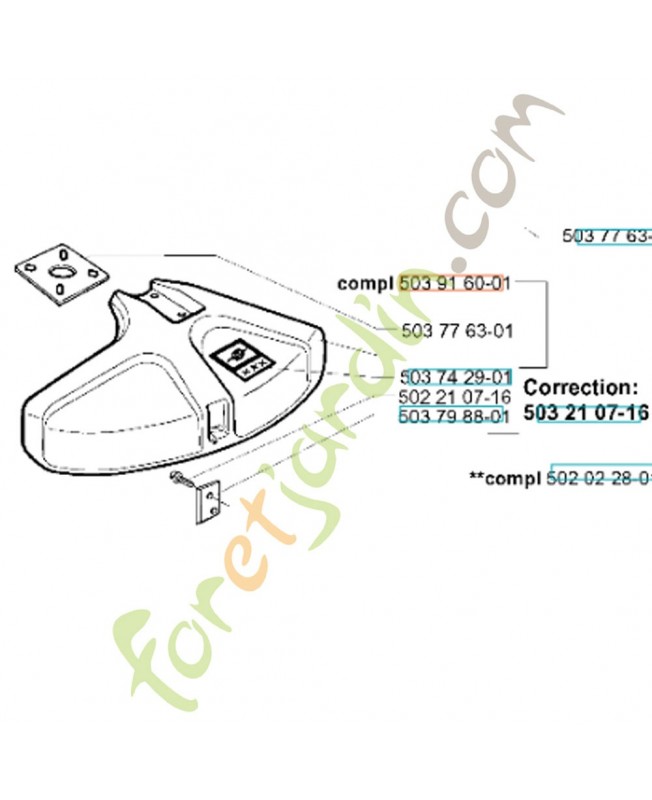 Carter tete nylon 500 mm 503916001