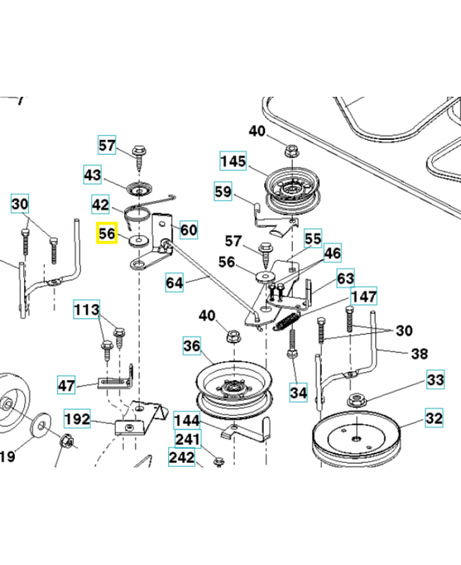 Rondelle espacement 532199092. Pièce de rechange Husqvarna