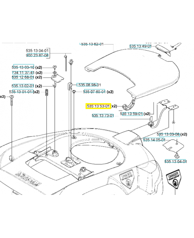 Joint 535135301. Pièce de rechange Husqvarna