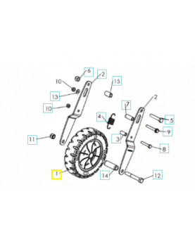 Roue 580318201 husqvarna. Pièce de rechange Husqvarna