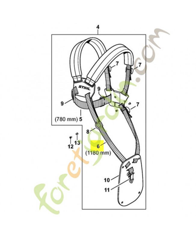 Sangle 25mm x 10m stihl ref. 0000-930-2241