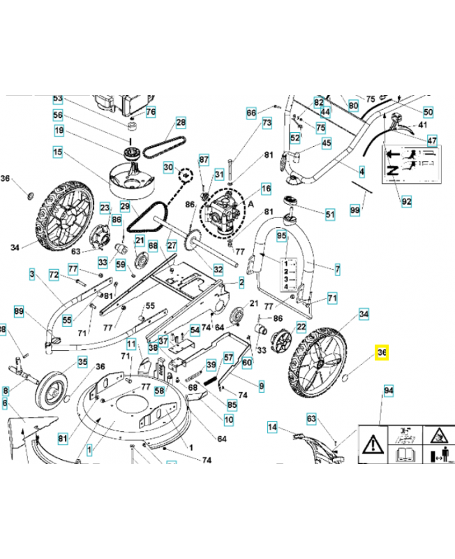 Enjoliveur 519653174. Pièce de rechange Husqvarna 