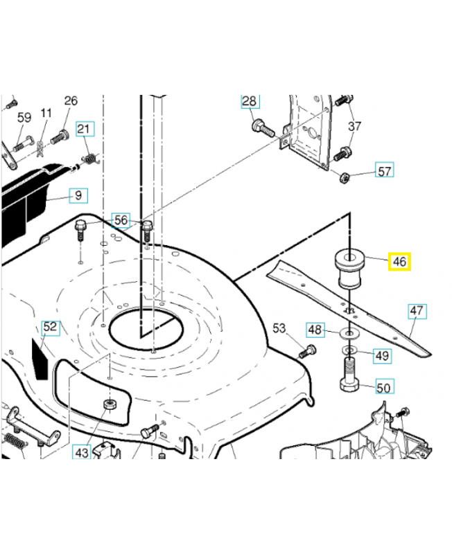 Support de lame 581851501. Pièce de rechange Husqvarna