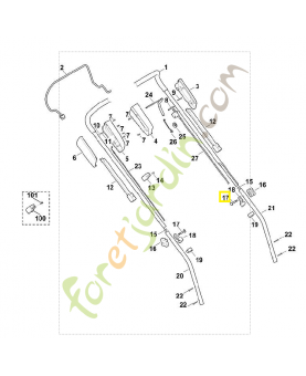 Vis m 8x50 0000-703-3705. Pièce de rechange Sithl / Vicking