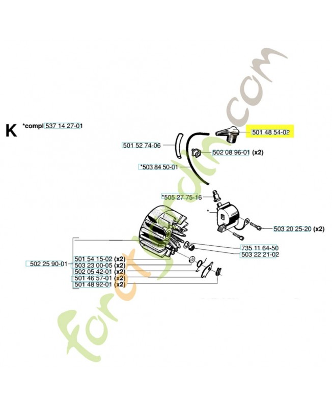 Capuchon de bougie 501485402 husqvarna