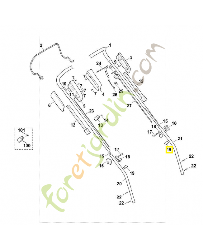 Collier 6100-703-3100. Pièce de rechange Sithl / Vicking