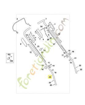 Partie inférieure du guidon 6356-763-4805. Pièce de rechange Sithl / Vicking