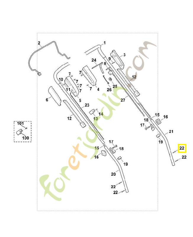 Vis taraud P5x30 9104-007-4294. Pièce de rechange Sithl / Vicking