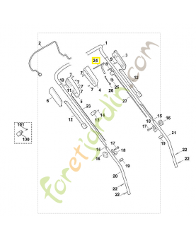 Levier de commande 6356-760-1500. Pièce de rechange Sithl 
