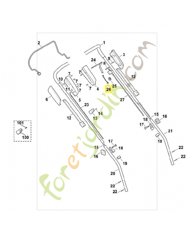 Ressort tension 6103-703-5100. Pièce de rechange Sithl / Vicking
