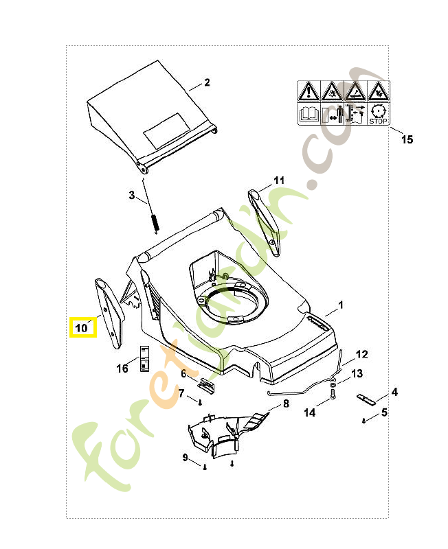 Recouvrement droit 6356-706-0715. Pièce de rechange Sithl / Vicking Recouvrement droit 6356-706-0715. Pièce de rechange Sithl / Vicking