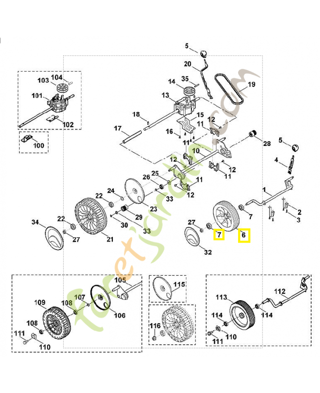 Roue avant d.180mm 6360-700-0400. Pièce détachée Stihl / Vicking Roue avant d.180mm 6360-700-0400. Pièce détachée Stihl / Vicking