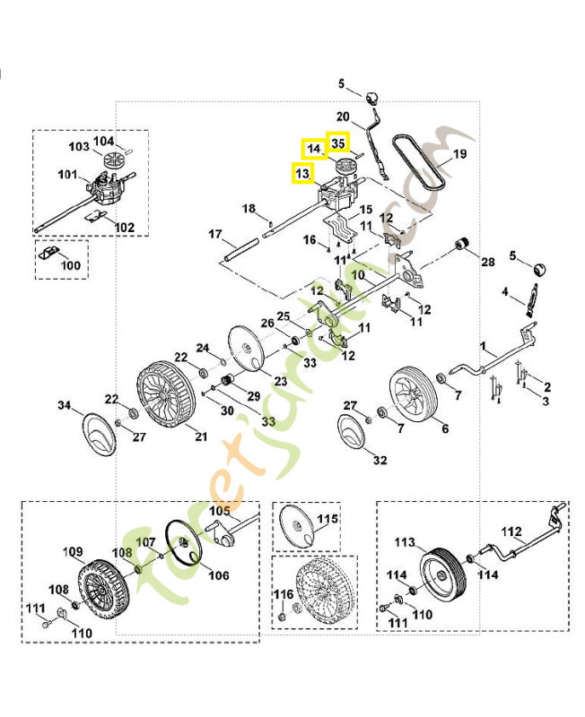 Transmission 6336-640-0102. Pièce de rechange Sithl / Vicking