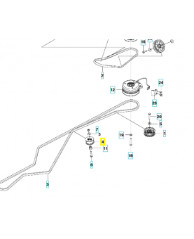 Ensemble de tendeur de roue 505153901. Pièce de rechange Husqvarna