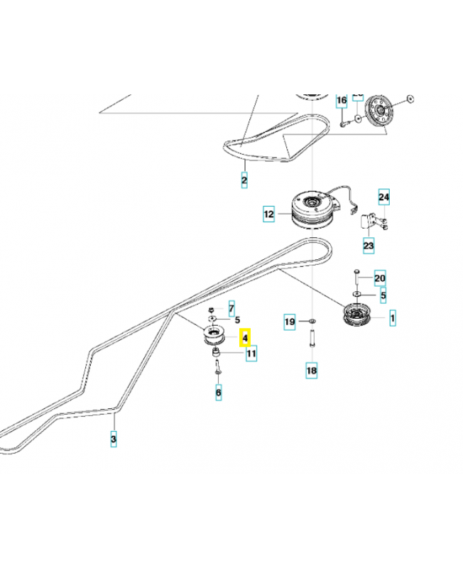 Ensemble de tendeur de roue 505153901. Pièce de rechange Husqvarna