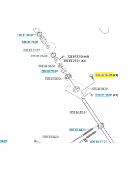 Boulon 535423801. Pièce de rechange Husqvarna