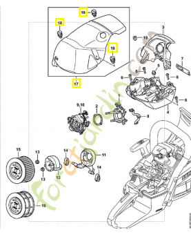 Capot 1142-080-1601. Pièce détachée Stihl / Vicking