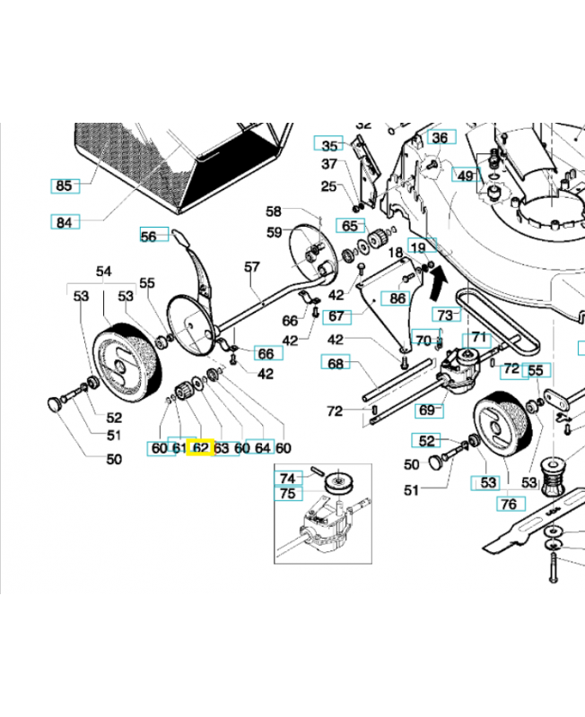 Pignon 531205045. Pièce de rechange Husqvarna Pignon 531205045. Pièce de rechange Husqvarna