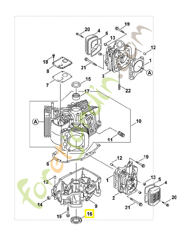Anneau de joint 0001-992-5509. Pièce de rechange Sithl / Vicking