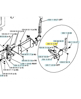 Interrupteur 539101080. Pièce de rechange Husqvarna