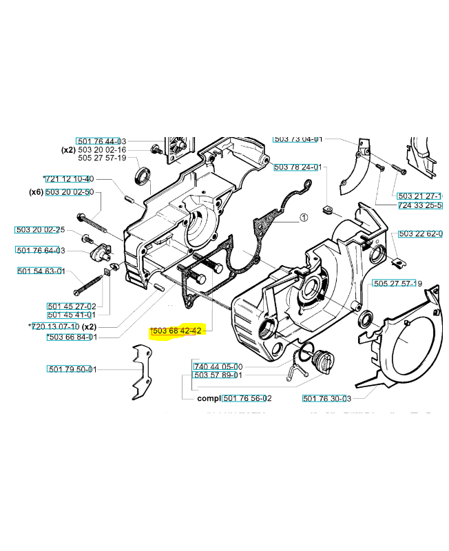 Boulon 503684242. Pièce de rechange Husqvarna