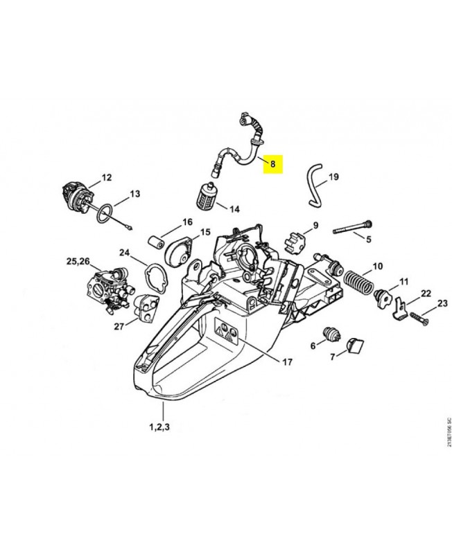 Tuyau 1135-350-7600. Pièce détachée Stihl / Vicking Tuyau 1135-350-7600. Pièce détachée Stihl / Vicking