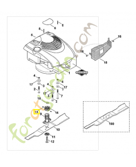 Vis taraud p5x12 9104-007-4260. Pièce de rechange Sithl / Vicking