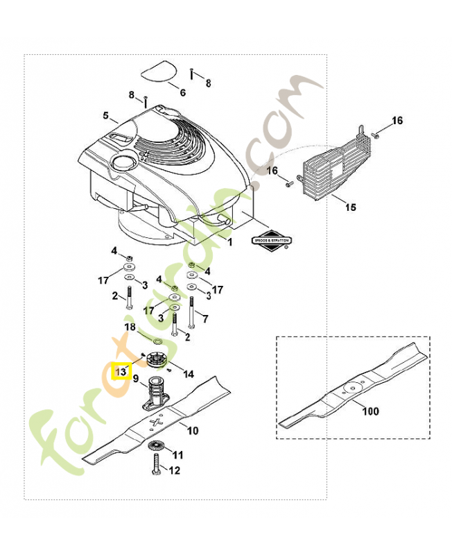 Vis taraud p5x12 9104-007-4260. Pièce de rechange Sithl / Vicking