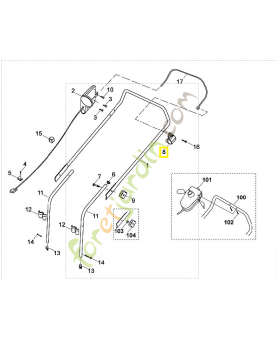 Pièce de serrage 6116-764-1700. Pièce de rechange Sithl / Vicking